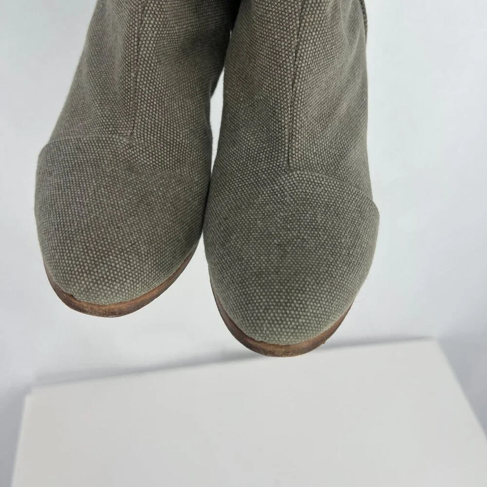 rag & bone Olive Green Canvas Ankle Booties